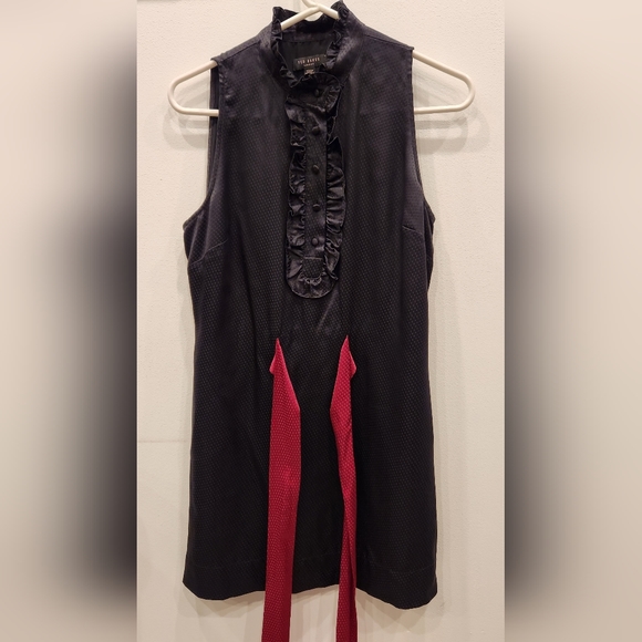 Ted Baker Silk Sleeveless Mini Dress, Black, Size US 8 - Picture 2 of 14